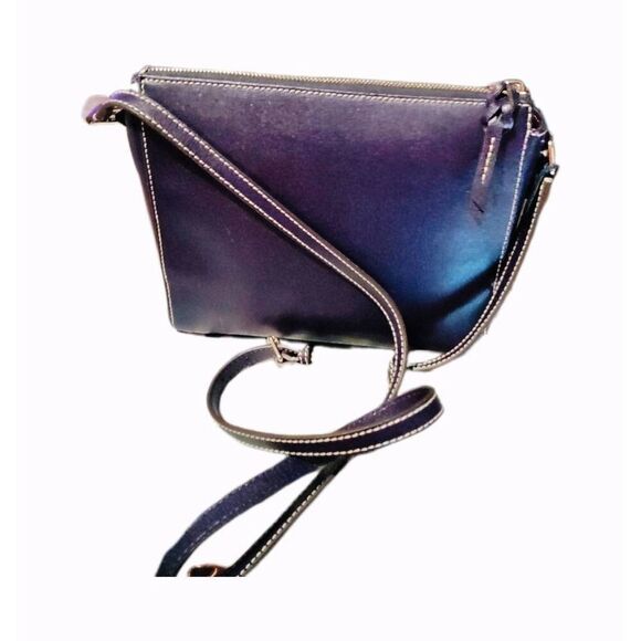 NWT~DOONEY & BOURKE Saffiano Leather Large Marine Blue Lexington Crossbody Bag - Picture 2 of 5